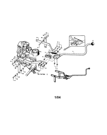 Wheels/tines/pto drive lever/yoke