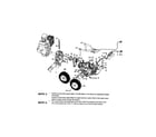 Troybilt 21A-682J063 belt drive/engines/wheels diagram