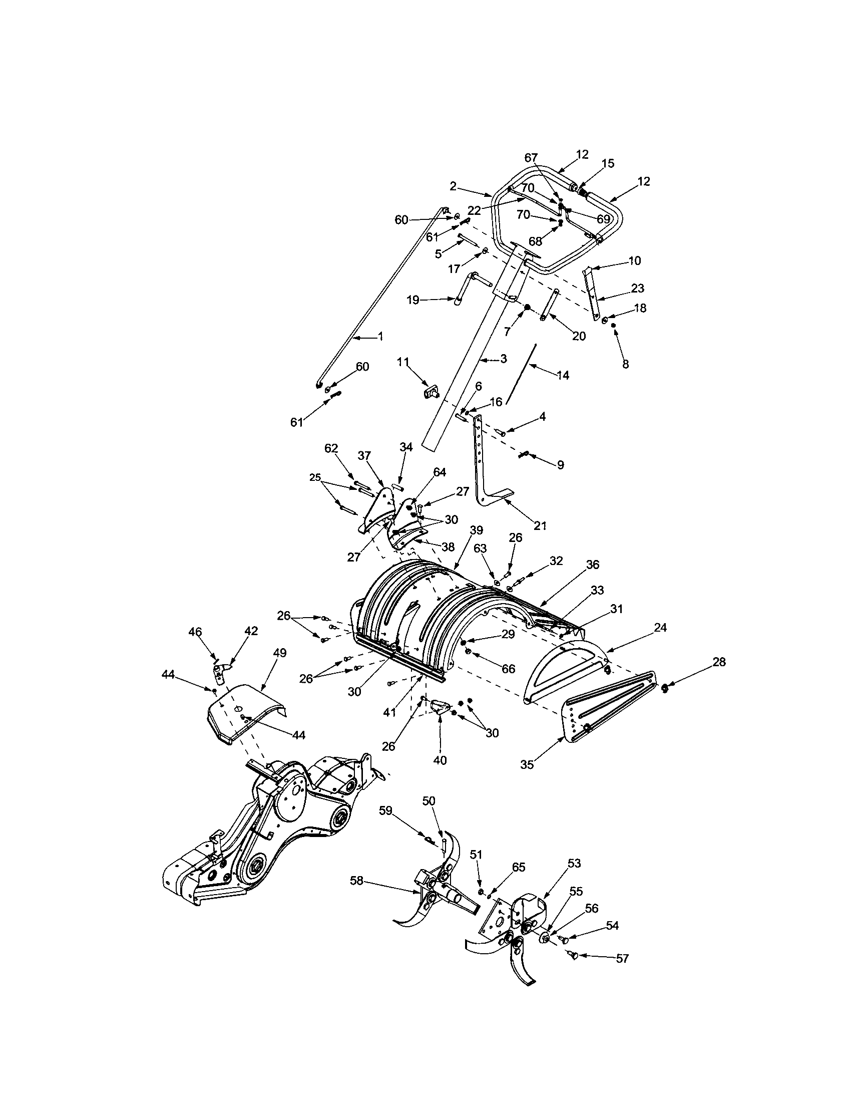 Handle/shift rod