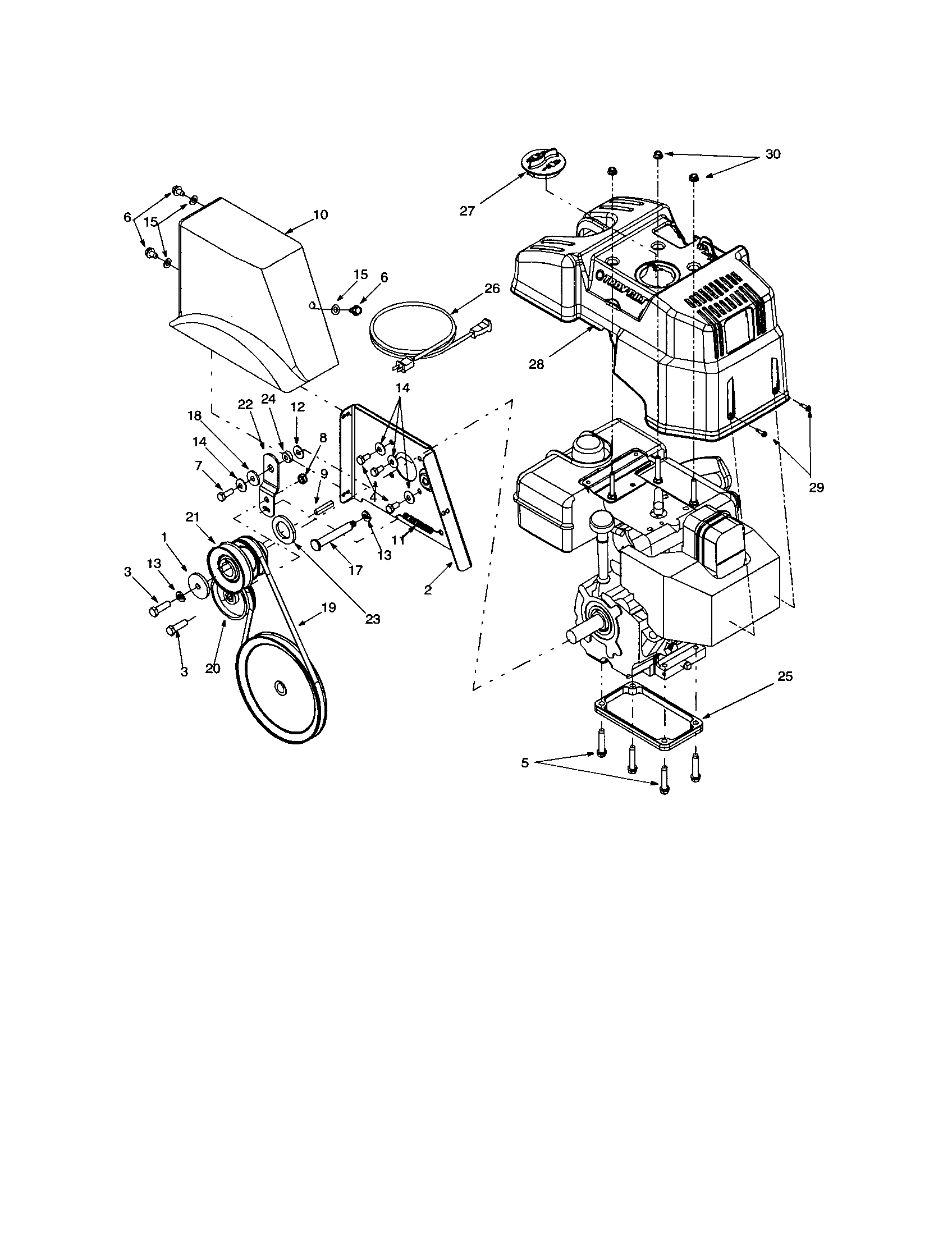 ENGINE SHROUD/BELT COVER