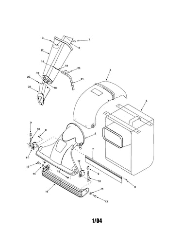 Chipper chute/nozzle/bag
