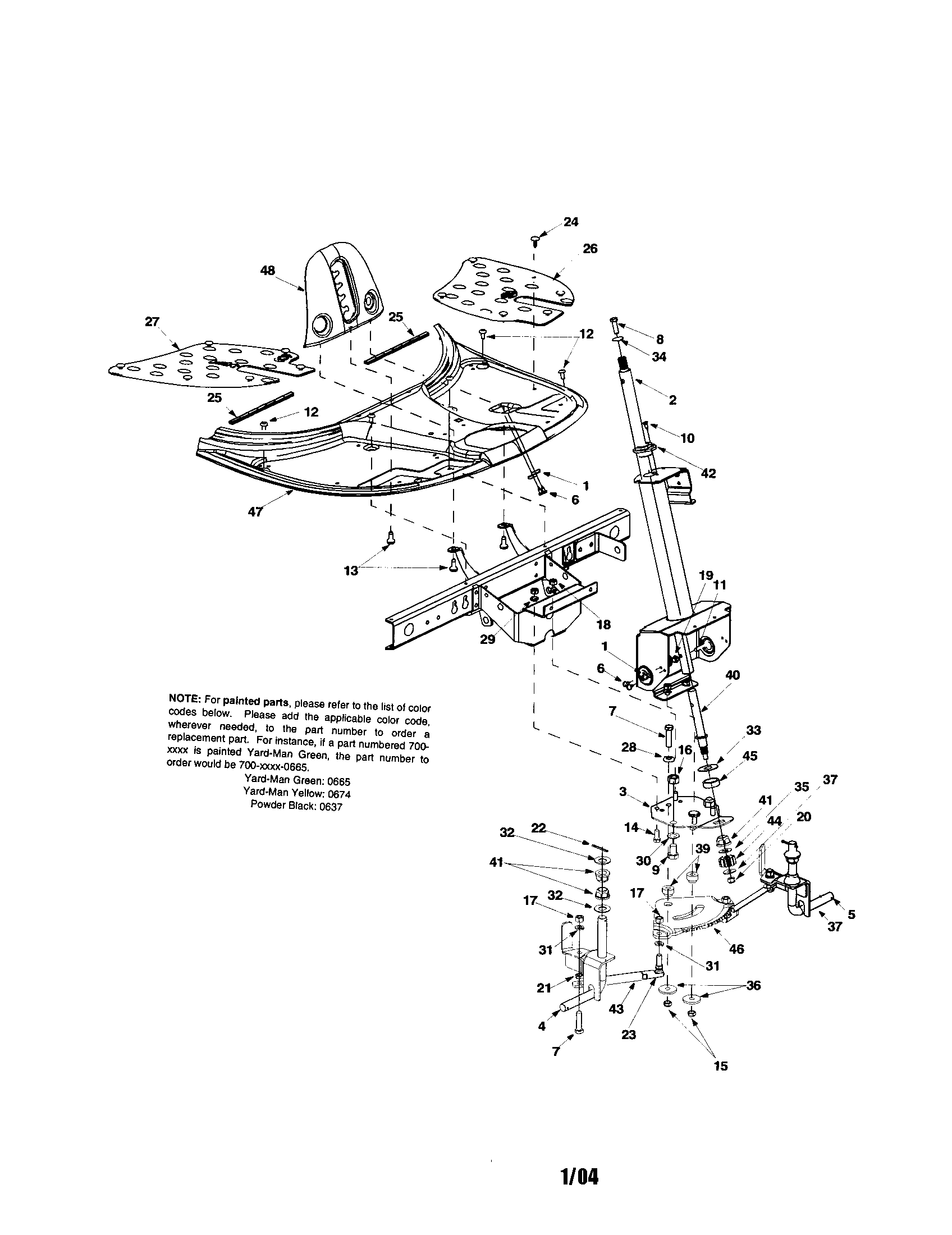 Steering/upper frame cover