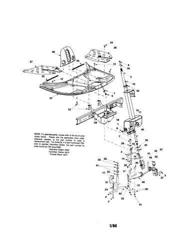 Steering/upper frame cover