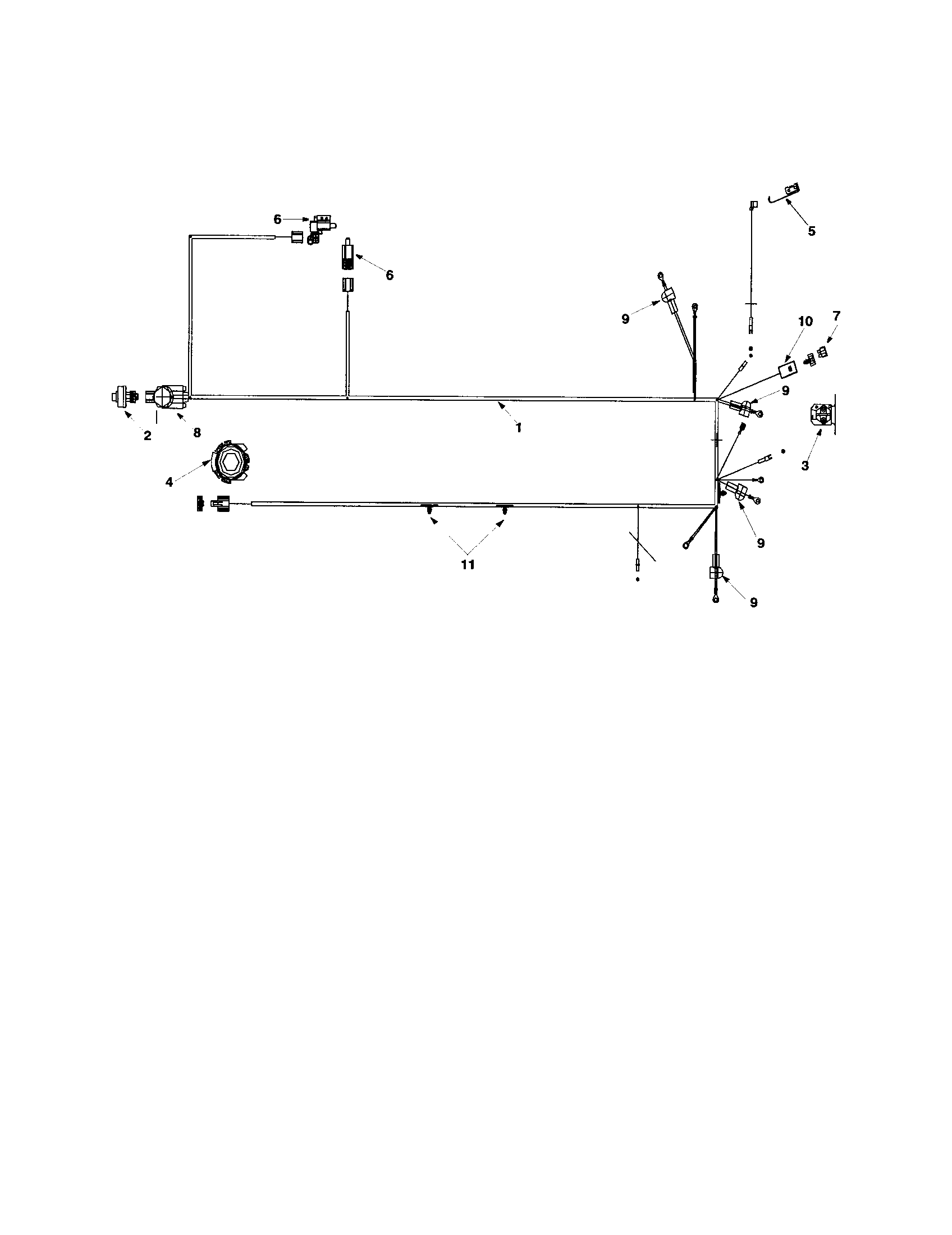 Harness and switch assembly