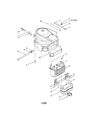 Muffler/casing/muffler heat shield