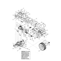 Bolens G808H frame/axle bracket/drive diagram