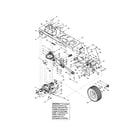 Bolens G808H frame/axle bracket/drive diagram