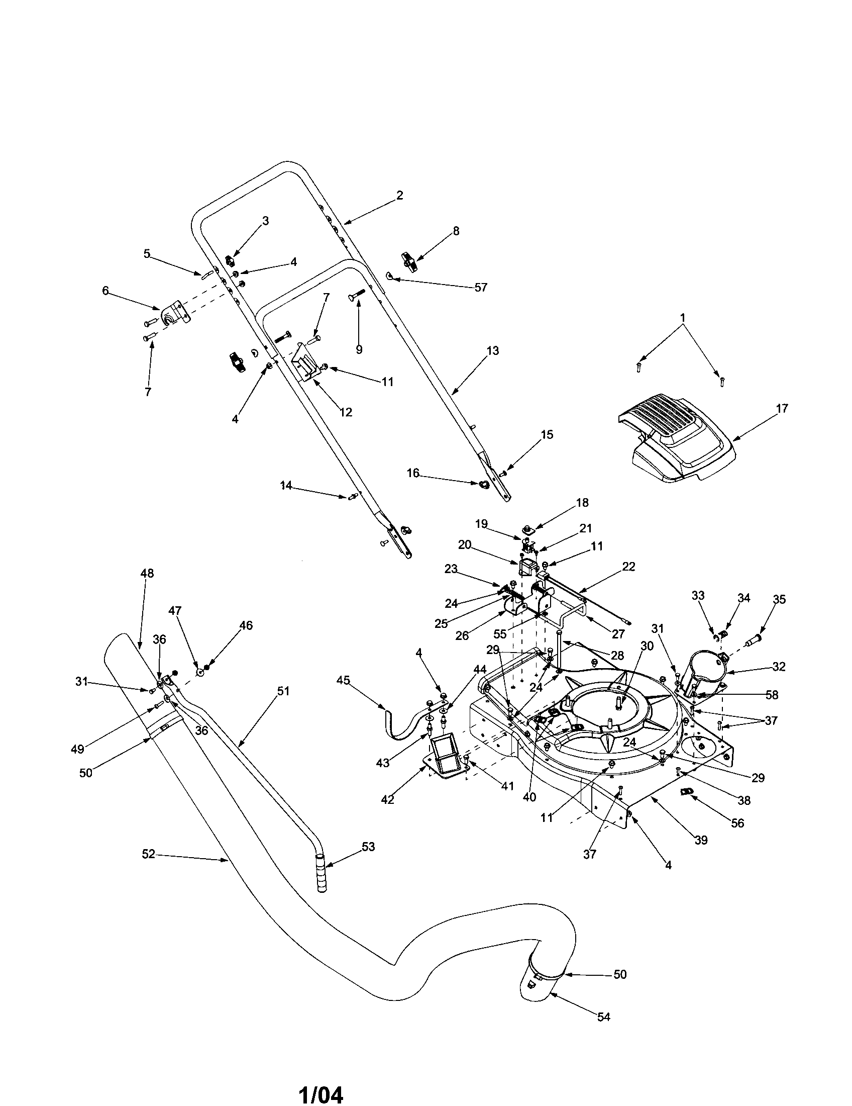Handle/hose/housing