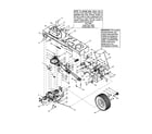 Troybilt 14AZ809K063 lower frame assembly/wheel diagram