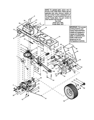 Lower frame assembly/wheel