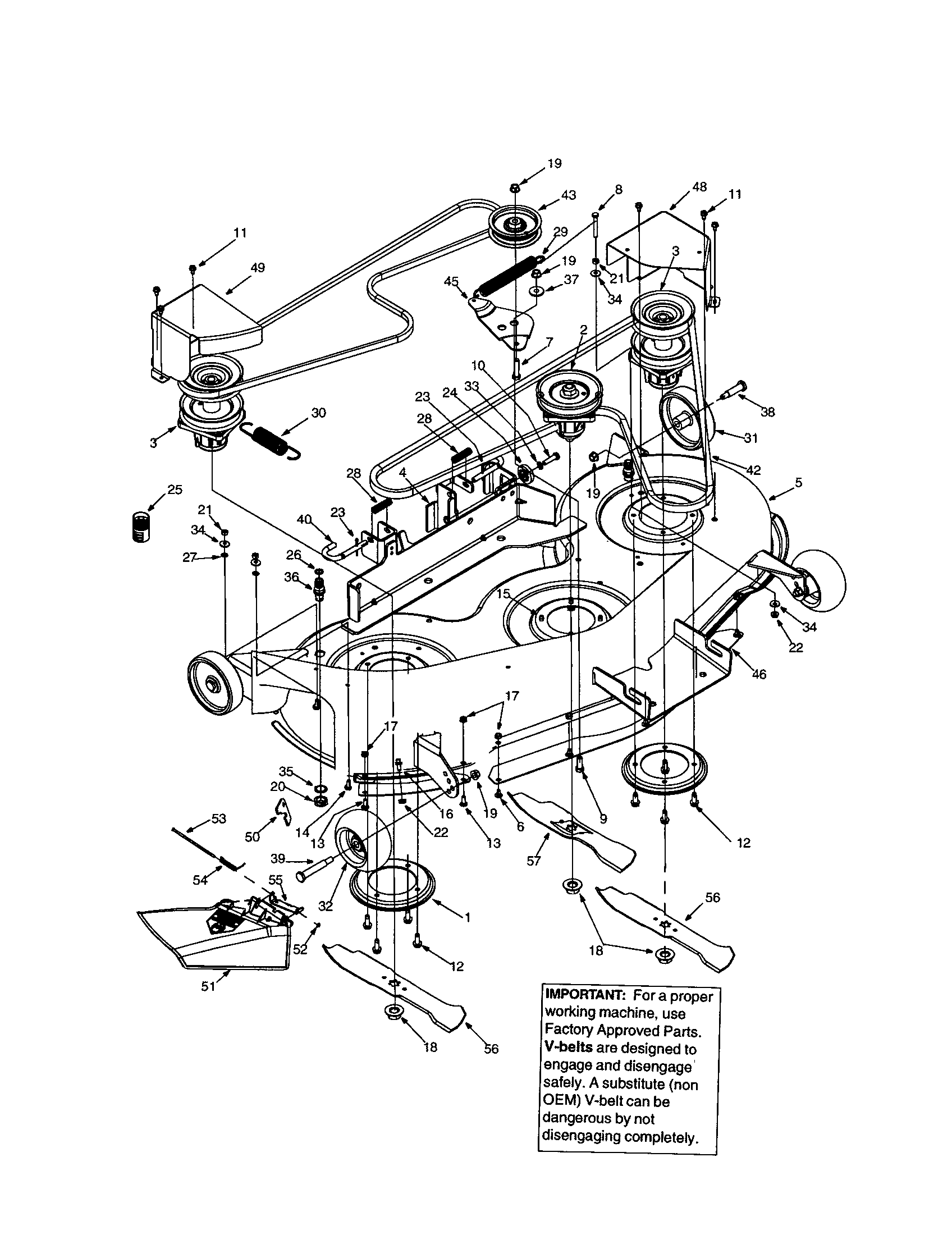 DECK ASSEMBLY/SPINDLE