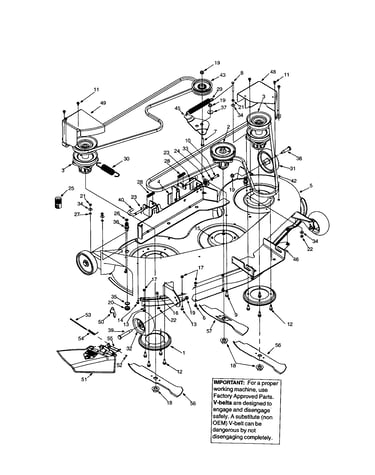 Deck assembly/spindle