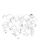 Engine/housing/bag/handle/chute