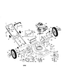 Engine/handle/housing/wheels