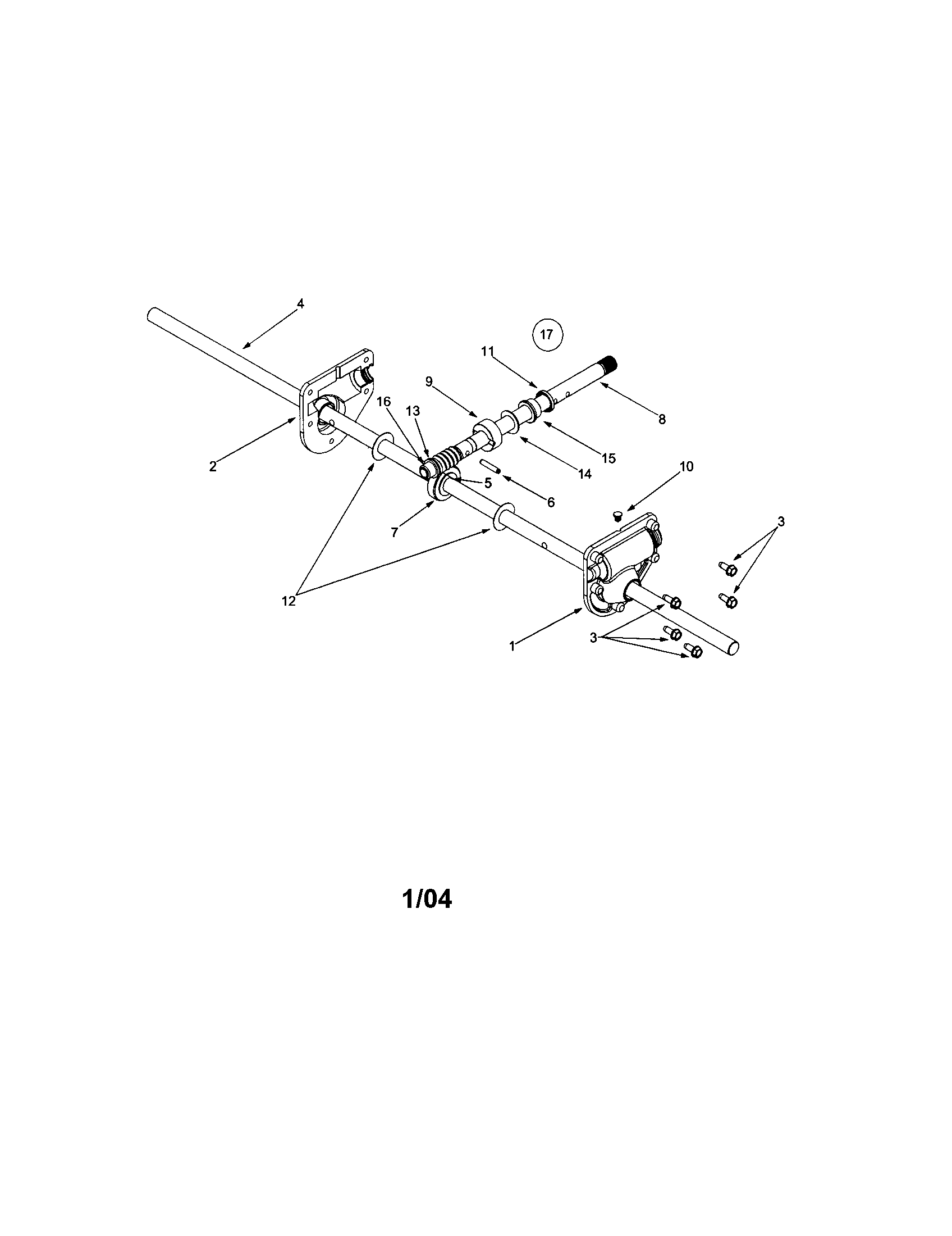 Reducer housing/spiral axle