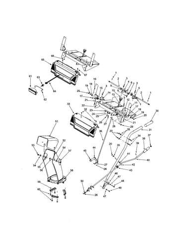 Handle/panel/shift rod/chute
