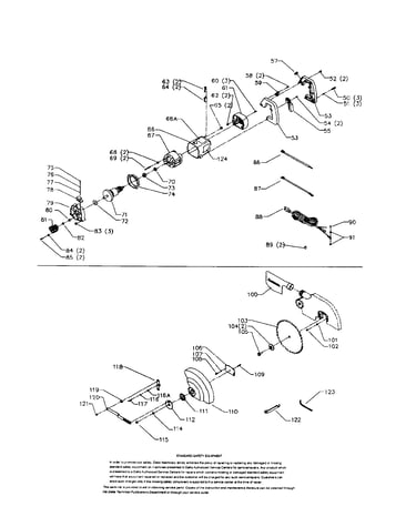 Motor/blade/lower guard