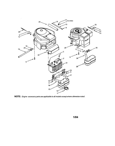 Engine heat shield/fuel line hose