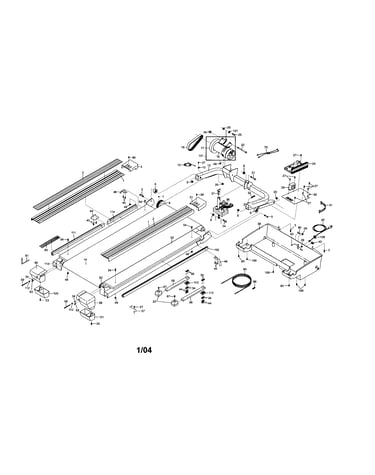 Walking belt/motor/belly pan
