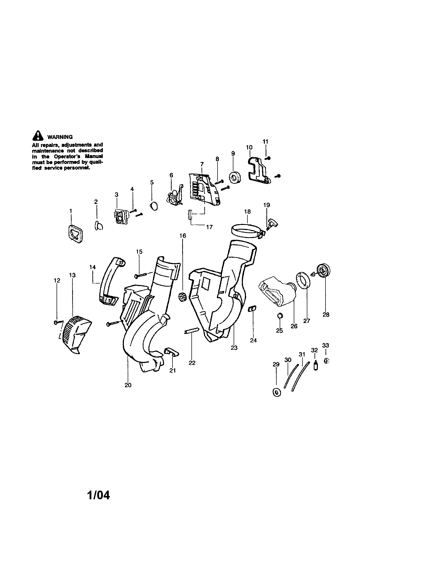 Housing/carburetor/tank