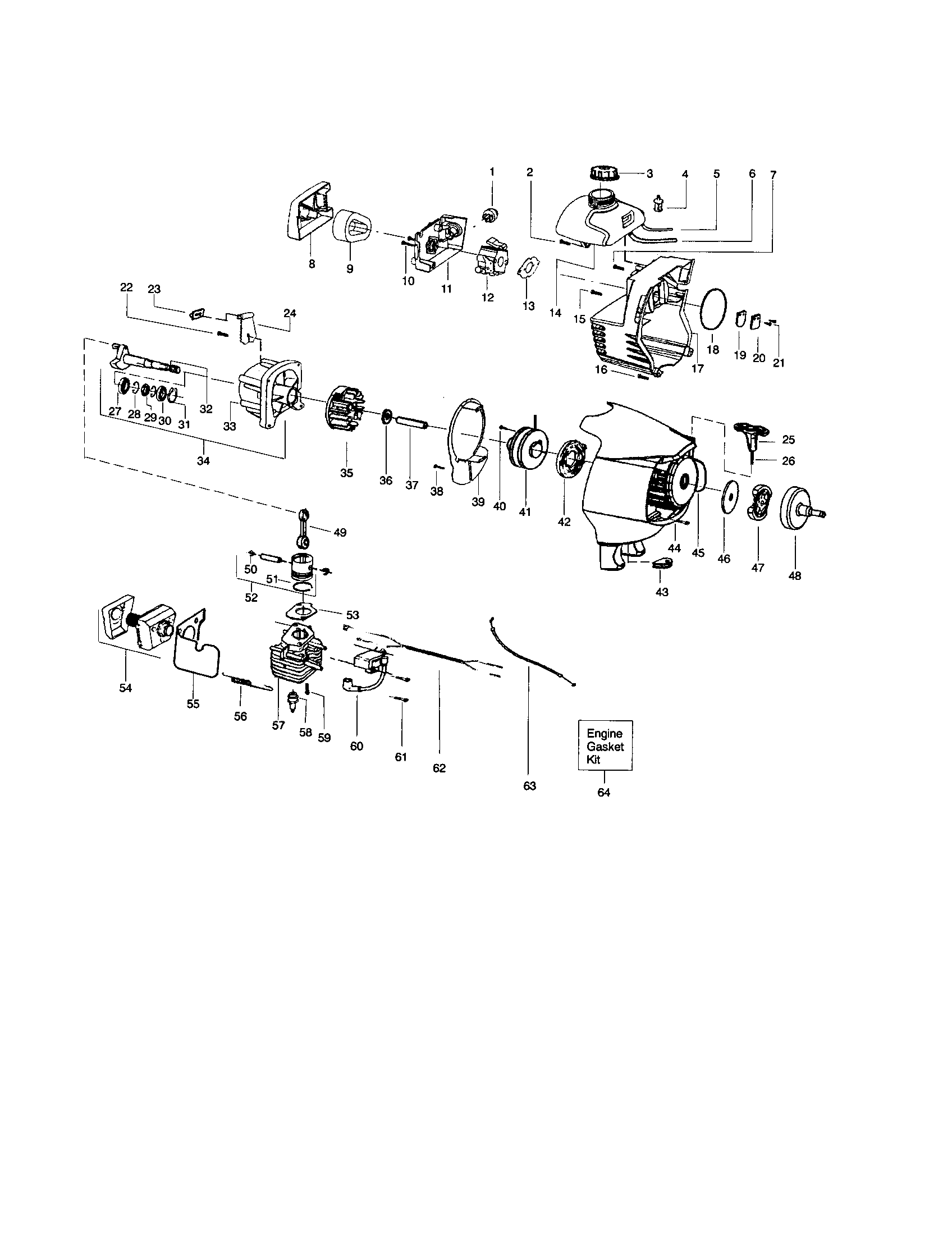 Fan housing/cylunder