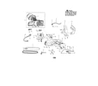 Poulan ES300 housing/motor/chain/bar diagram