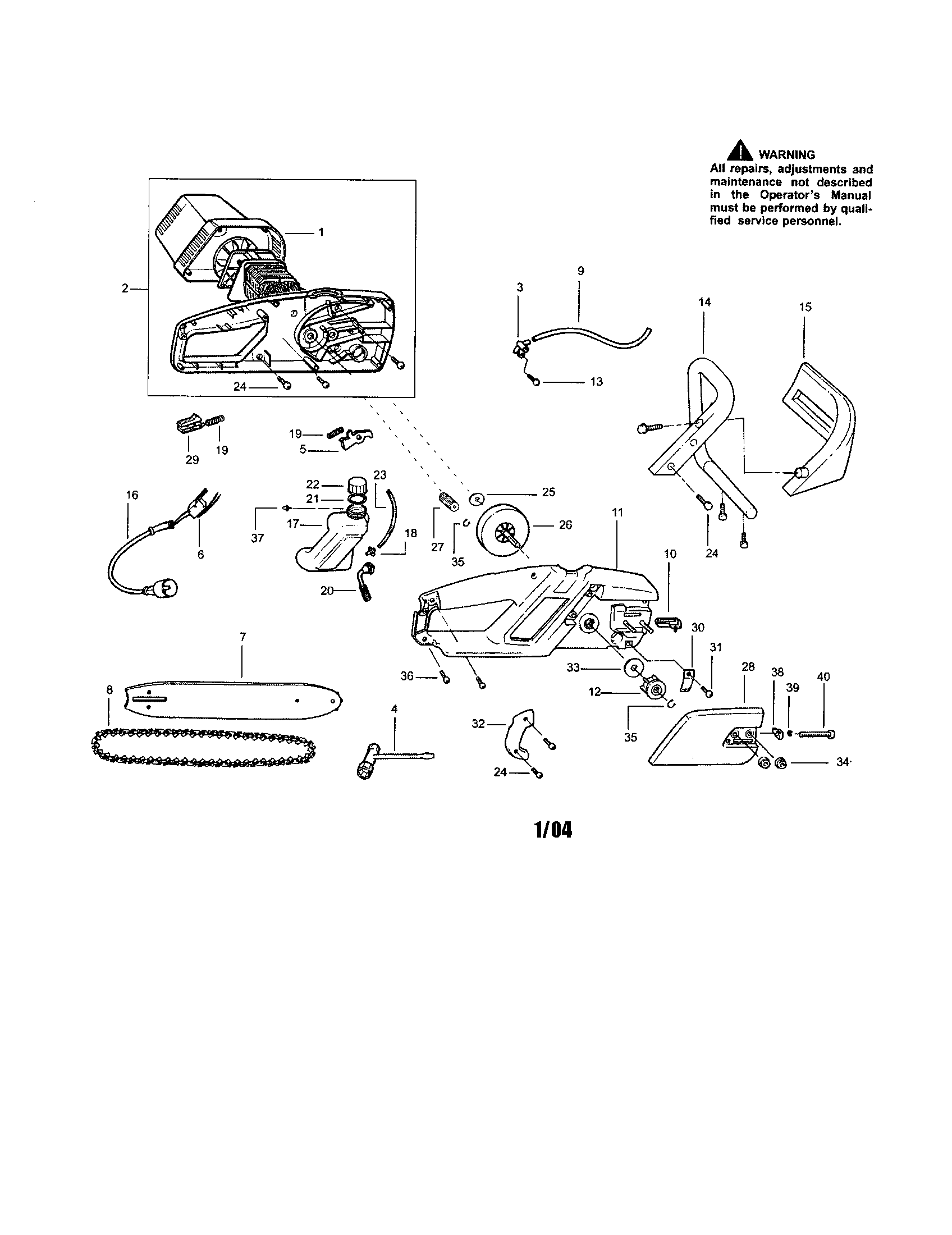 Housing/motor/chain/bar