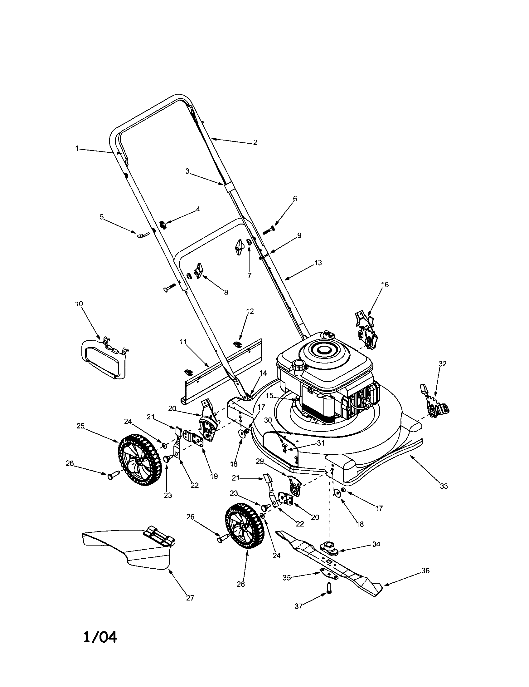 Housing/handle/wheels/blade
