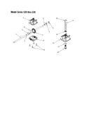 Bevel gear/housing/output shaft