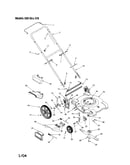 Housing/handle/wheels/chute/blade