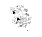 MTD 11A-424C062 engine/housing/bag/wheels diagram
