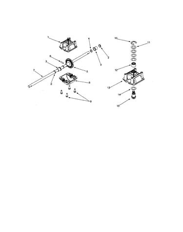 Bevel gear/output shaft