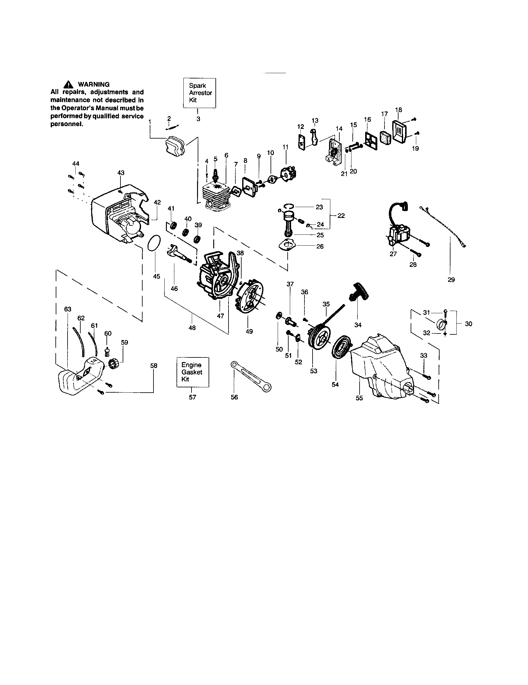 Crankcase/crankshaft/cylinder