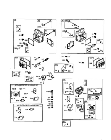 Head-cylinder/carburetor