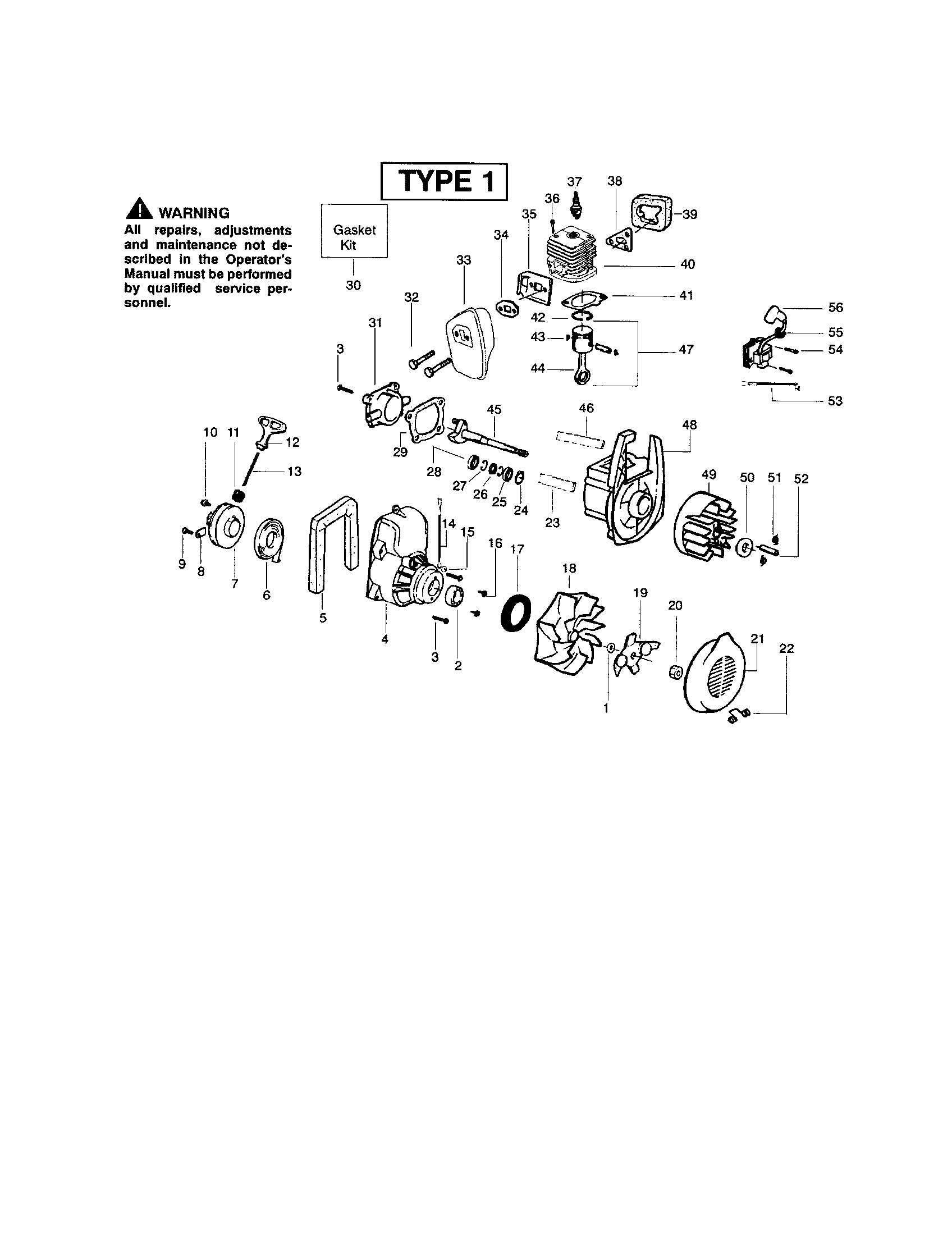 Cylinder/crankcase/crankshaft