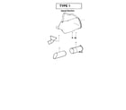 Poulan BVM200 TYPE 1 vacuum tube assembly diagram