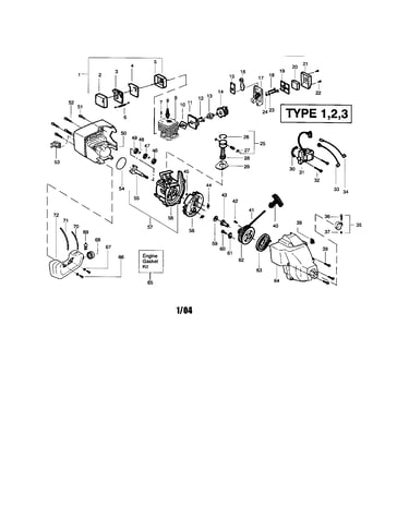 Crankcase/crankshaft/cylinder