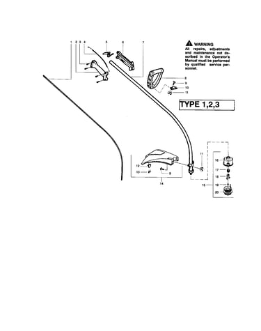 Driveshaft/handle/shield