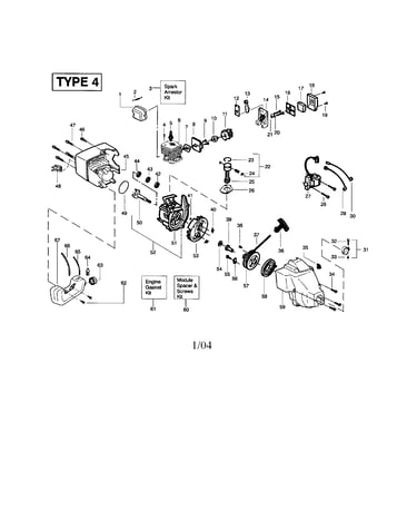 Cylinder/crankcase/crankshaft