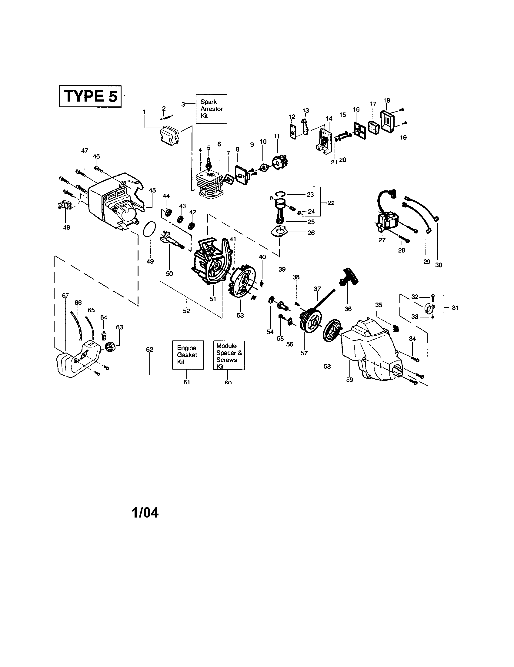 Cylinder/crankshaft/crankcase