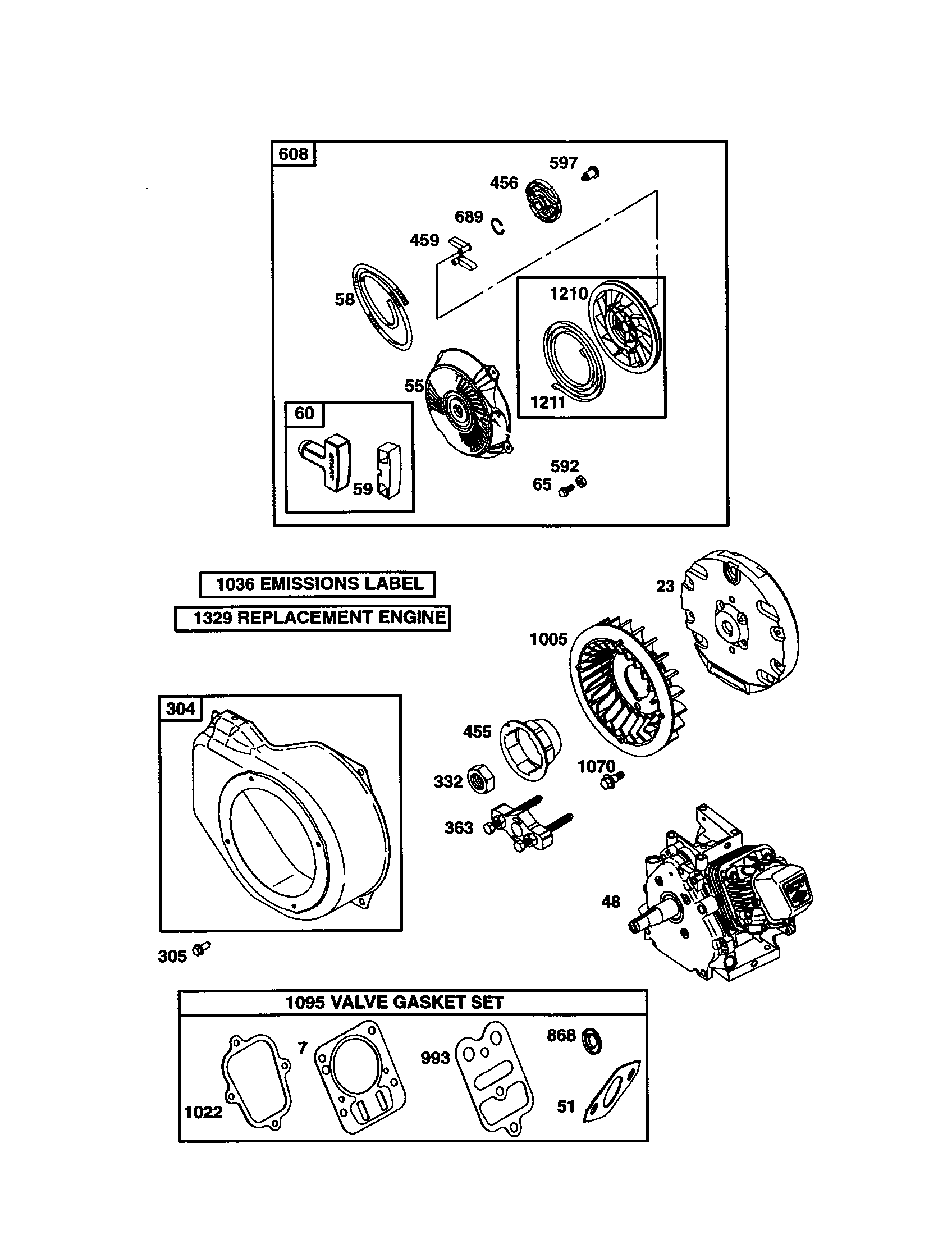 Short block/starter-rewind