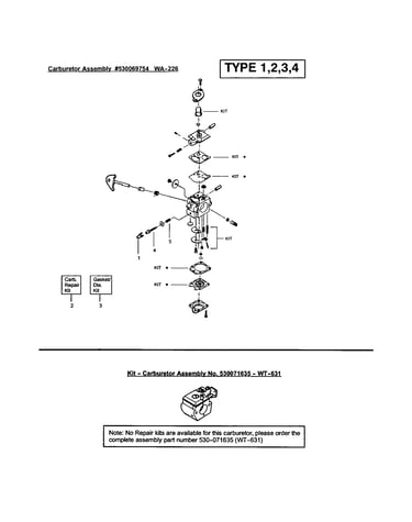 Carburetor-#530069754(wa-226)
