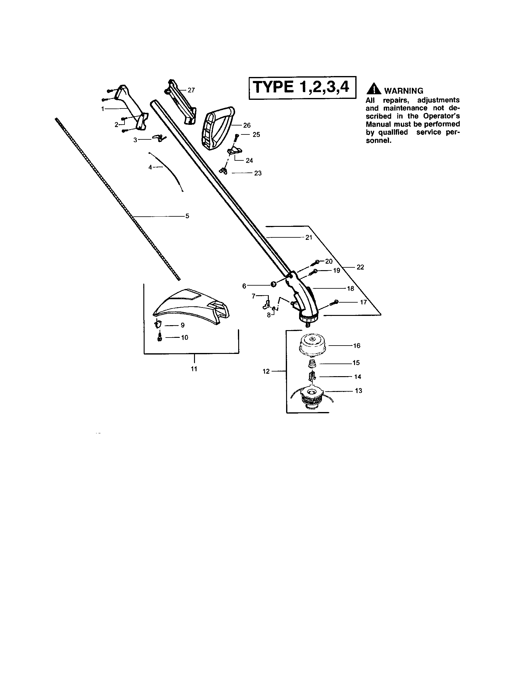 DRIVESHAFT/HANDLE/SHIELD