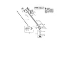 Weed Eater FEATHERLITE SST 25HO-TYPE 3 driveshaft/handle/shield diagram