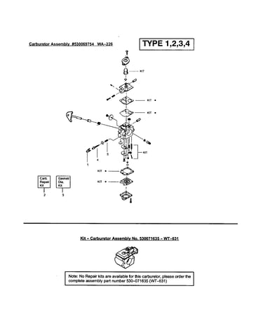 Carburetor-#530069754(wa-226)