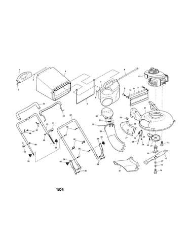 Engine/housing/handle/bag