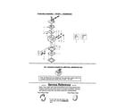 Poulan 2075C TYPE 3 carburetor's/service reference note diagram