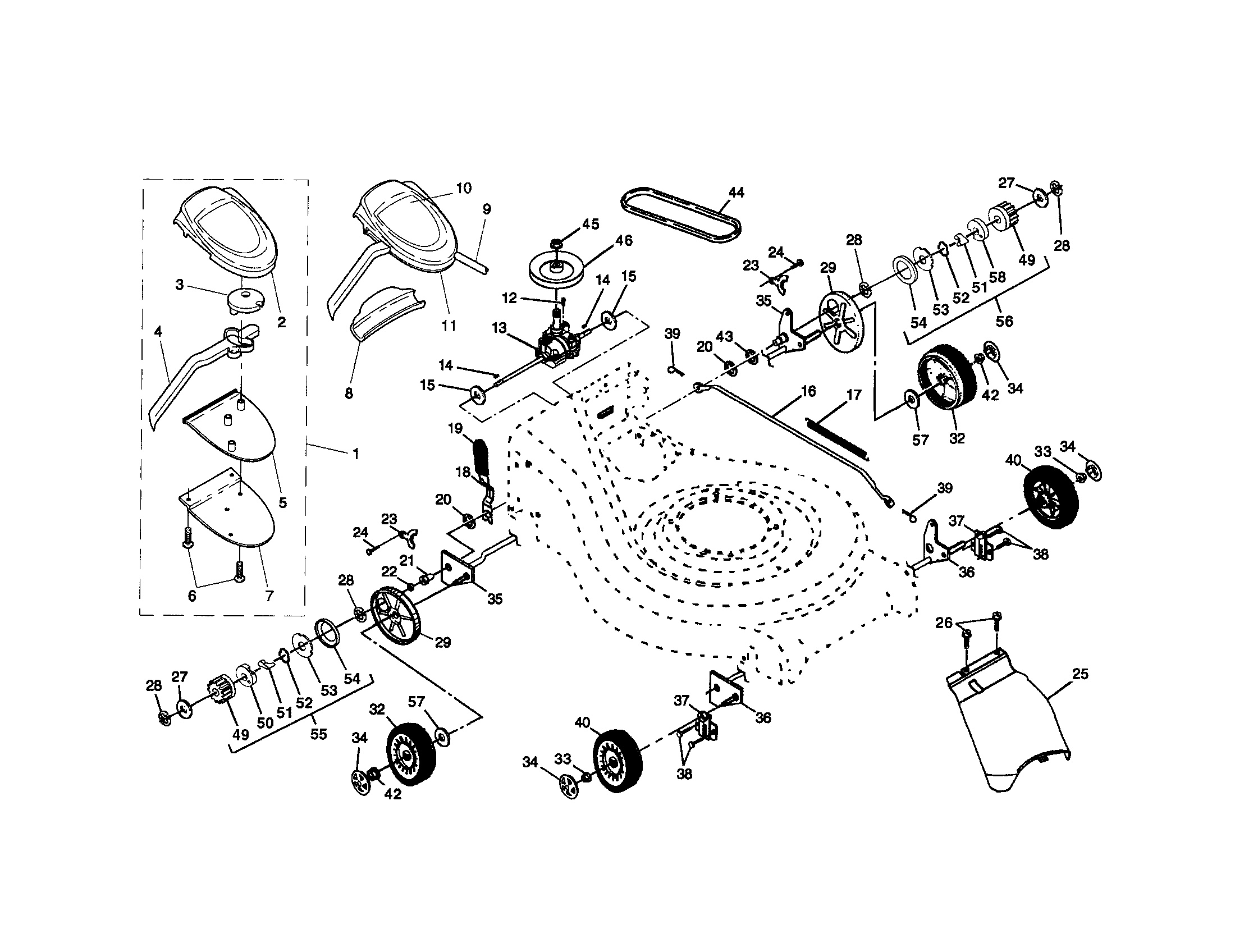 Wheels/tires/drive cover/belt
