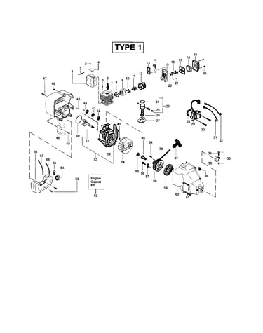 Cylinder/crankcase/crankshaft