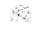 Weed Eater FEATHERLITE SST LE TYPE 2 cylinder/crankcase/crankshaft diagram